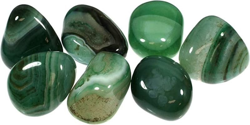 piedra de ágata verde